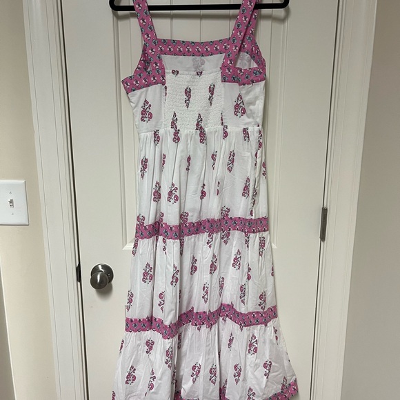 NWT J. Crew Factory block print tiered midi dress - Picture 4 of 7
